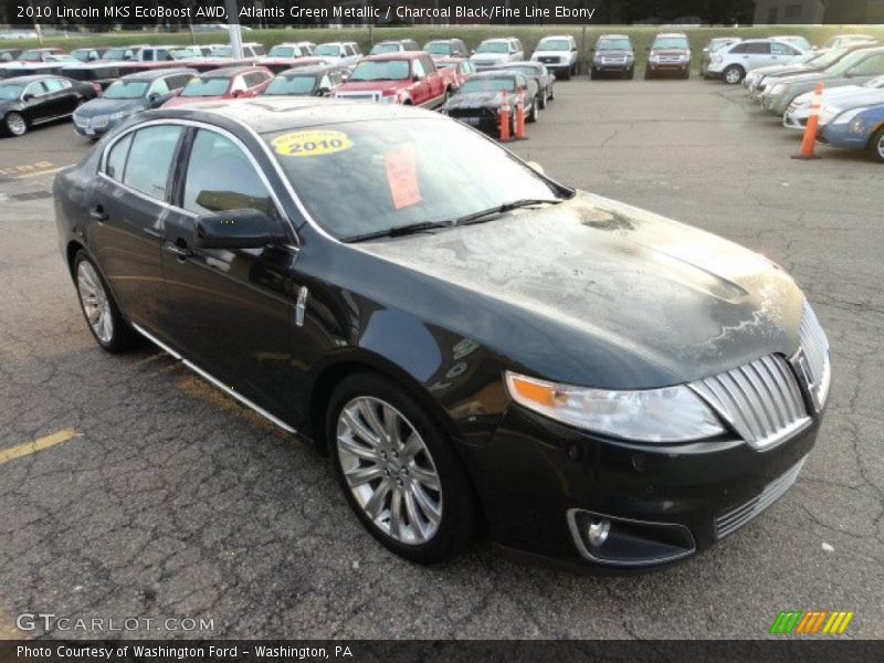 Atlantis Green Metallic / Charcoal Black/Fine Line Ebony 2010 Lincoln MKS EcoBoost AWD