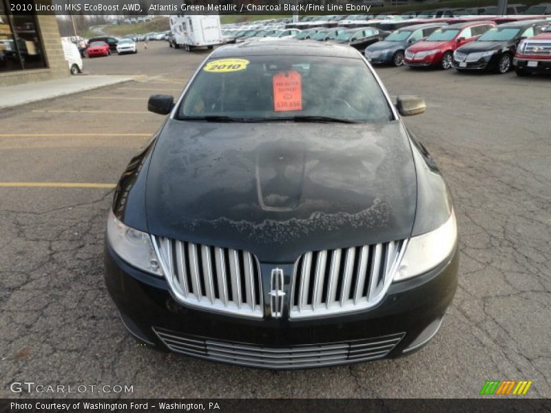 Atlantis Green Metallic / Charcoal Black/Fine Line Ebony 2010 Lincoln MKS EcoBoost AWD