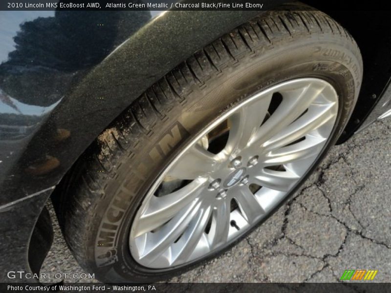 Atlantis Green Metallic / Charcoal Black/Fine Line Ebony 2010 Lincoln MKS EcoBoost AWD