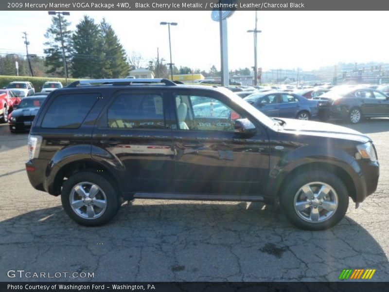 Black Cherry Ice Metallic / Cashmere Leather/Charcoal Black 2009 Mercury Mariner VOGA Package 4WD