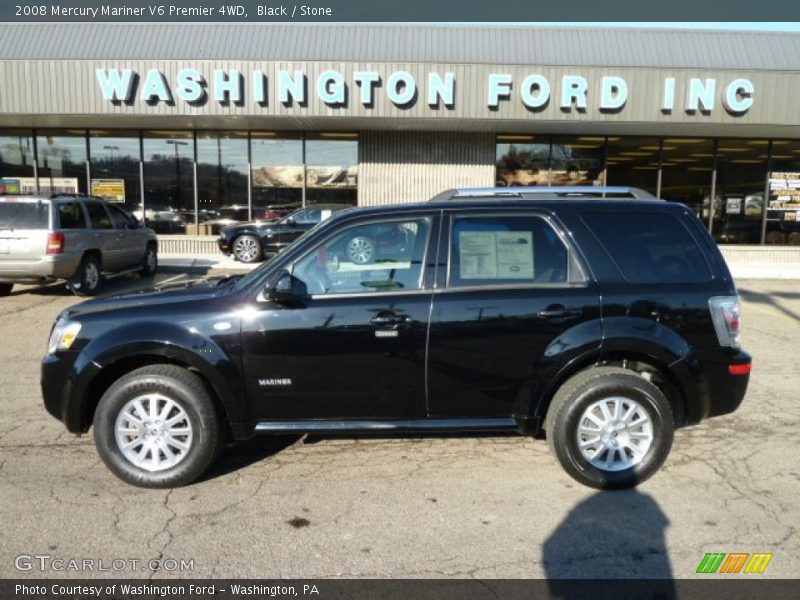Black / Stone 2008 Mercury Mariner V6 Premier 4WD