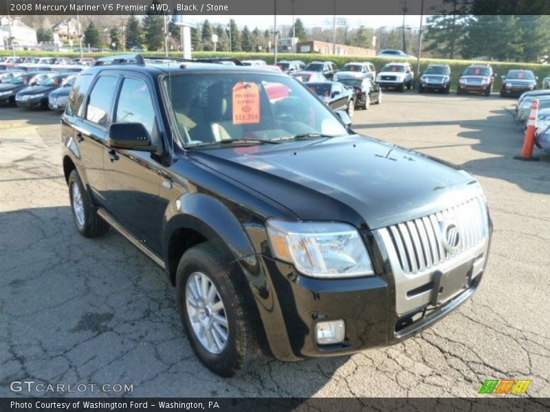 Black / Stone 2008 Mercury Mariner V6 Premier 4WD