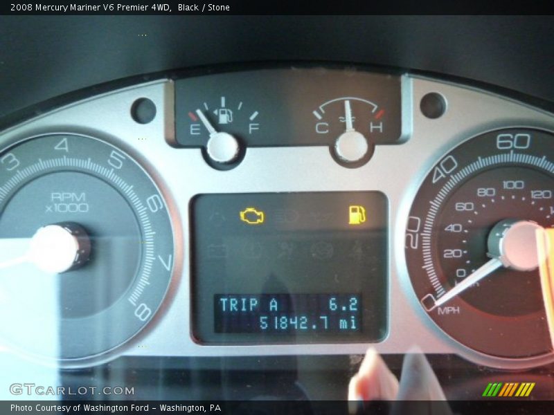 Black / Stone 2008 Mercury Mariner V6 Premier 4WD