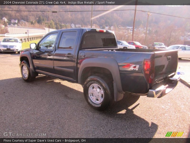 Indigo Blue Metallic / Sport Pewter 2004 Chevrolet Colorado Z71 Crew Cab 4x4