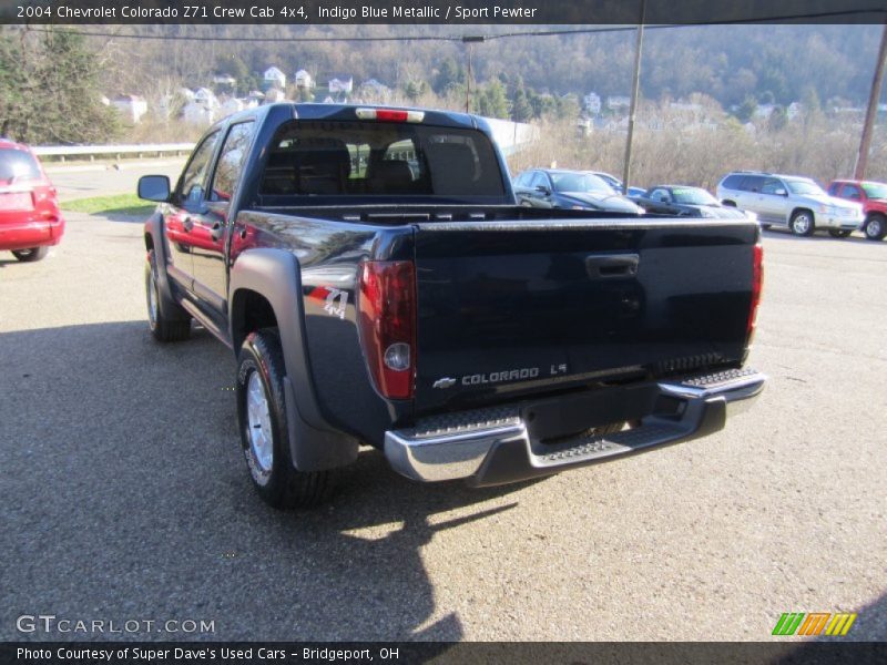 Indigo Blue Metallic / Sport Pewter 2004 Chevrolet Colorado Z71 Crew Cab 4x4