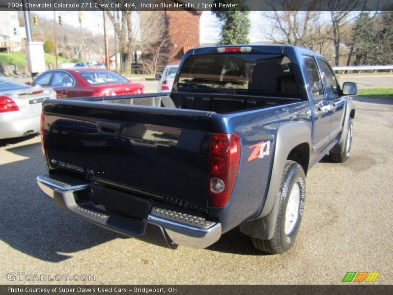 Indigo Blue Metallic / Sport Pewter 2004 Chevrolet Colorado Z71 Crew Cab 4x4
