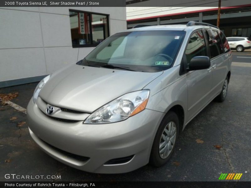 Silver Shadow Pearl / Stone 2008 Toyota Sienna LE