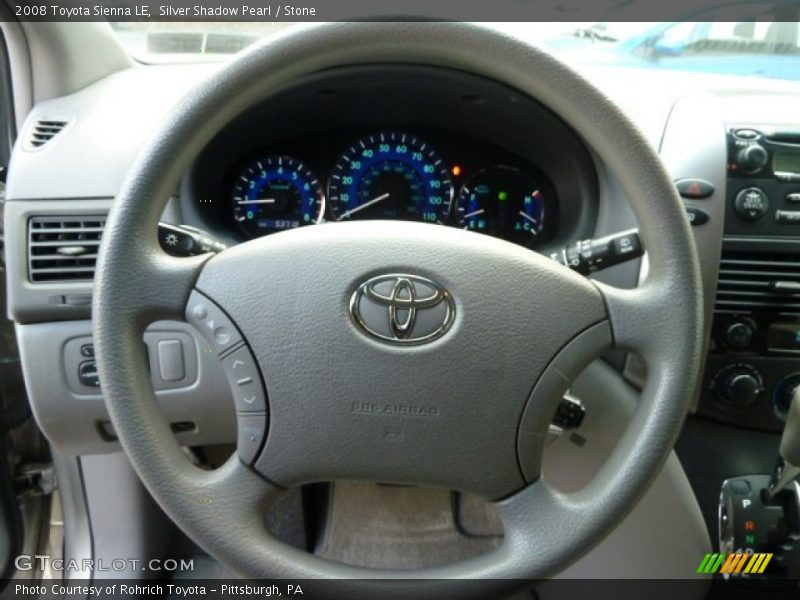 Silver Shadow Pearl / Stone 2008 Toyota Sienna LE
