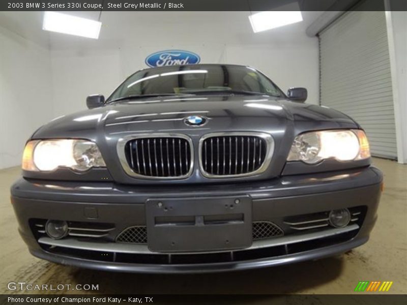Steel Grey Metallic / Black 2003 BMW 3 Series 330i Coupe