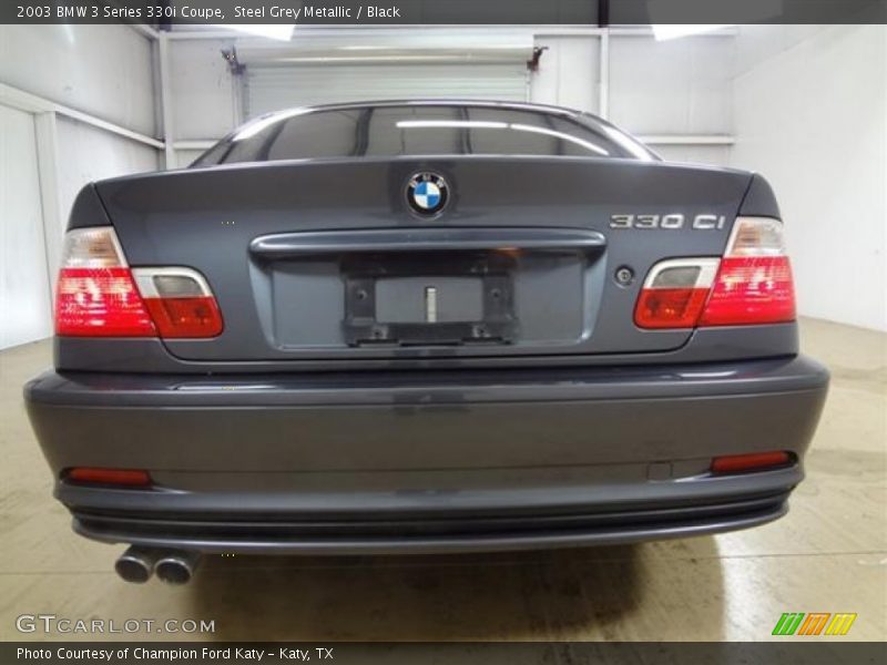Steel Grey Metallic / Black 2003 BMW 3 Series 330i Coupe