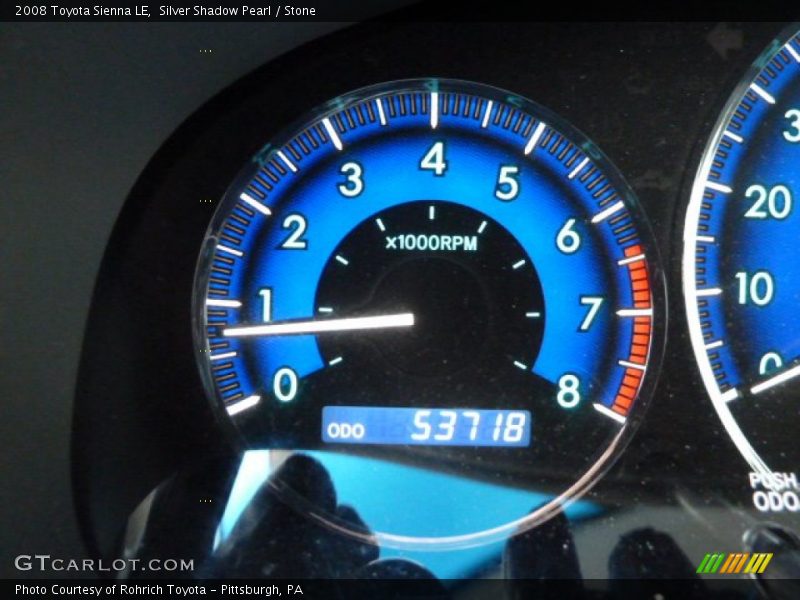Silver Shadow Pearl / Stone 2008 Toyota Sienna LE