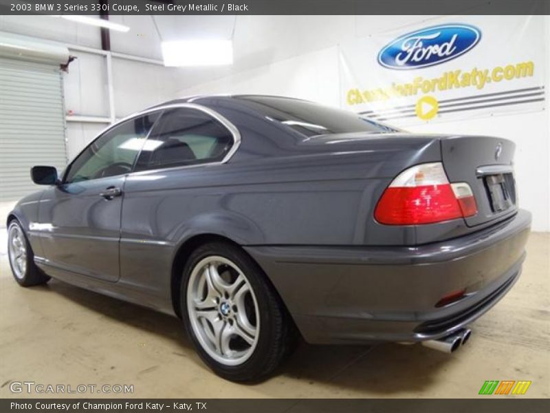 Steel Grey Metallic / Black 2003 BMW 3 Series 330i Coupe