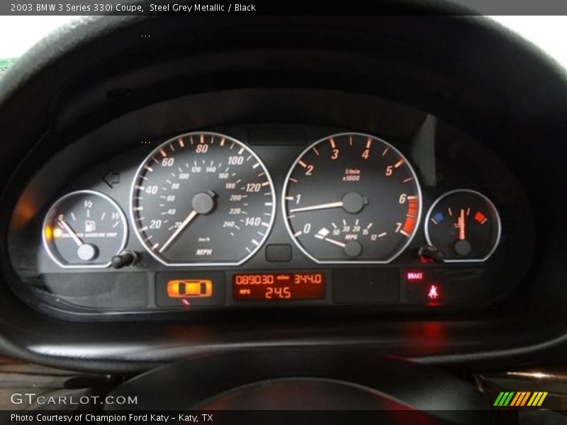  2003 3 Series 330i Coupe 330i Coupe Gauges