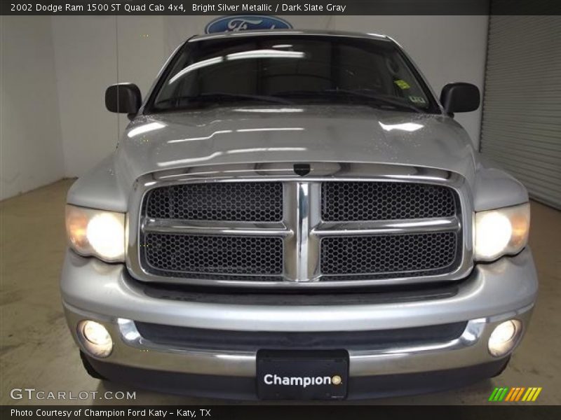 Bright Silver Metallic / Dark Slate Gray 2002 Dodge Ram 1500 ST Quad Cab 4x4