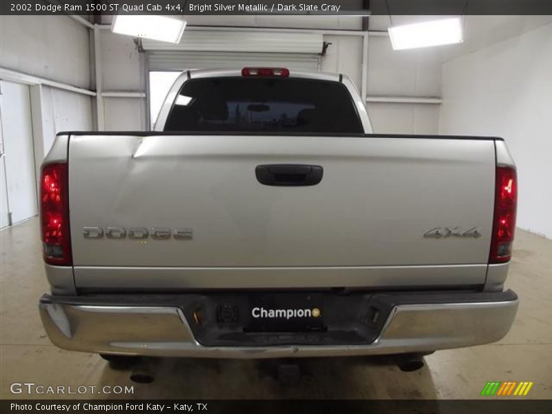 Bright Silver Metallic / Dark Slate Gray 2002 Dodge Ram 1500 ST Quad Cab 4x4