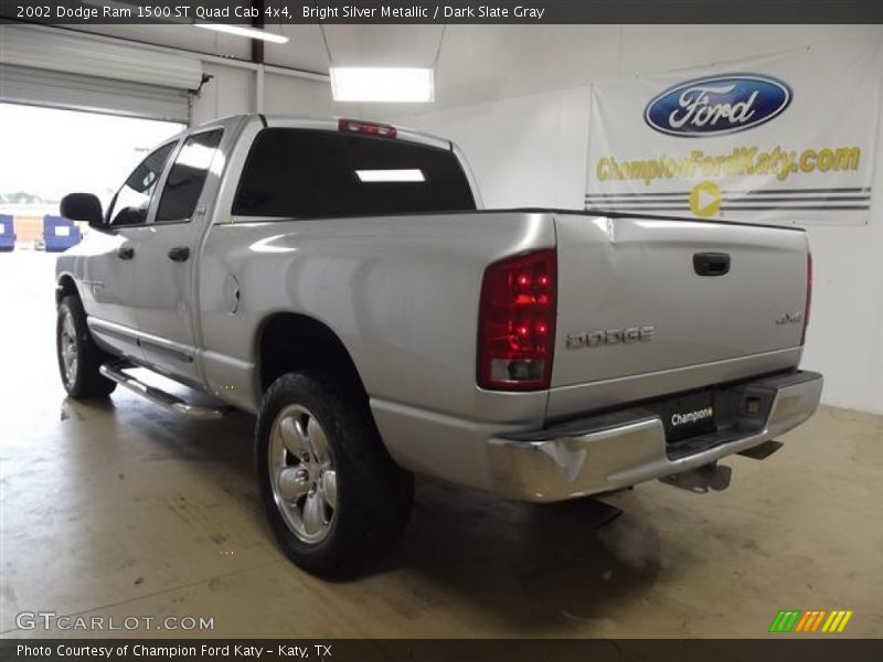 Bright Silver Metallic / Dark Slate Gray 2002 Dodge Ram 1500 ST Quad Cab 4x4