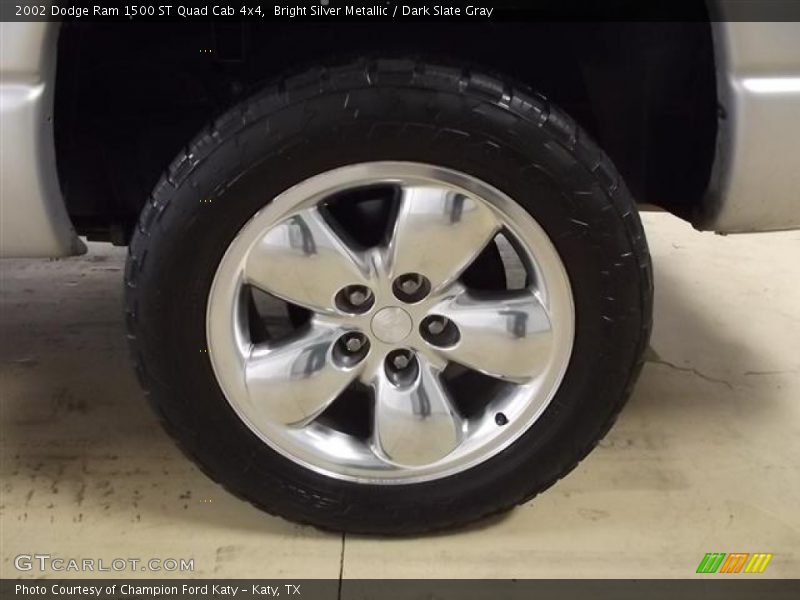 Bright Silver Metallic / Dark Slate Gray 2002 Dodge Ram 1500 ST Quad Cab 4x4