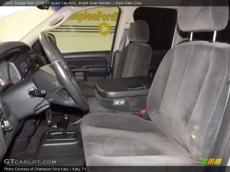 Bright Silver Metallic / Dark Slate Gray 2002 Dodge Ram 1500 ST Quad Cab 4x4