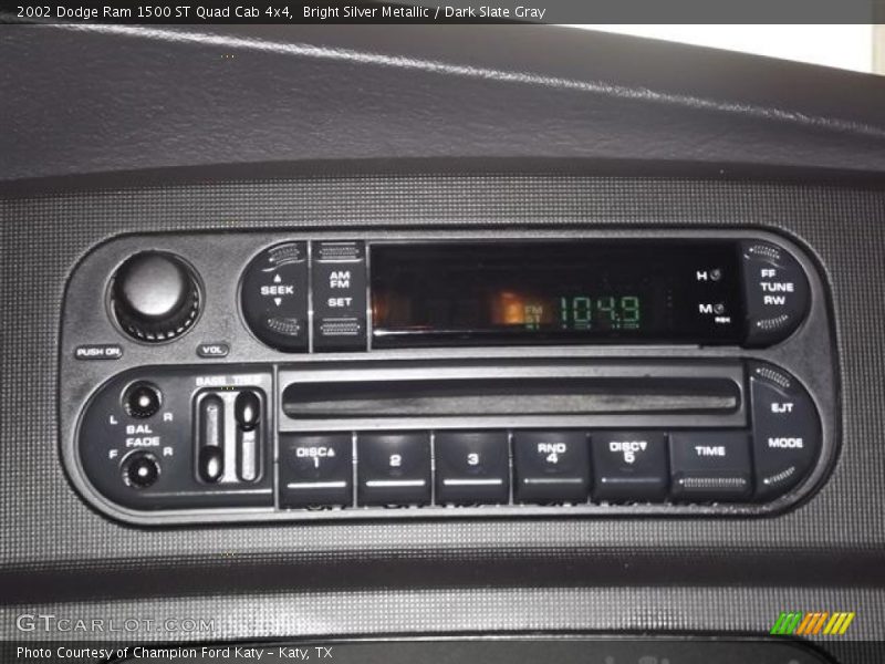 Bright Silver Metallic / Dark Slate Gray 2002 Dodge Ram 1500 ST Quad Cab 4x4