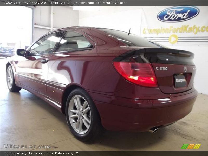 Bordeaux Red Metallic / Black 2002 Mercedes-Benz C 230 Kompressor Coupe