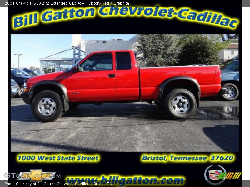 Victory Red / Graphite 2001 Chevrolet S10 ZR2 Extended Cab 4x4