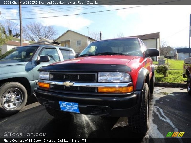 Victory Red / Graphite 2001 Chevrolet S10 ZR2 Extended Cab 4x4