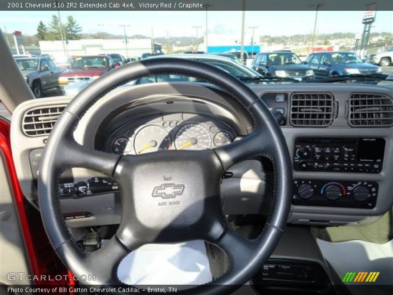 Victory Red / Graphite 2001 Chevrolet S10 ZR2 Extended Cab 4x4