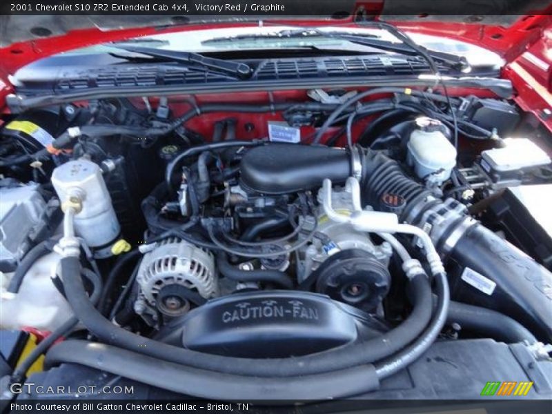 Victory Red / Graphite 2001 Chevrolet S10 ZR2 Extended Cab 4x4
