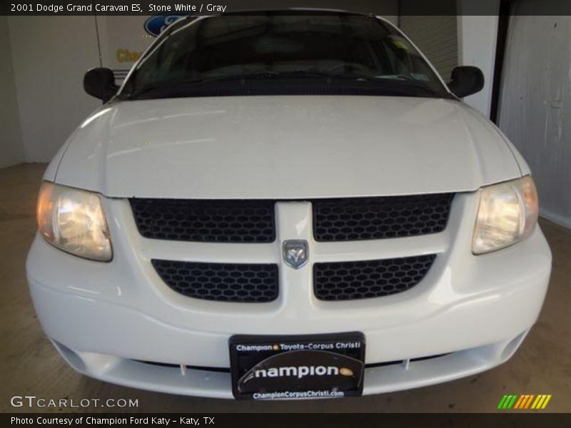 Stone White / Gray 2001 Dodge Grand Caravan ES