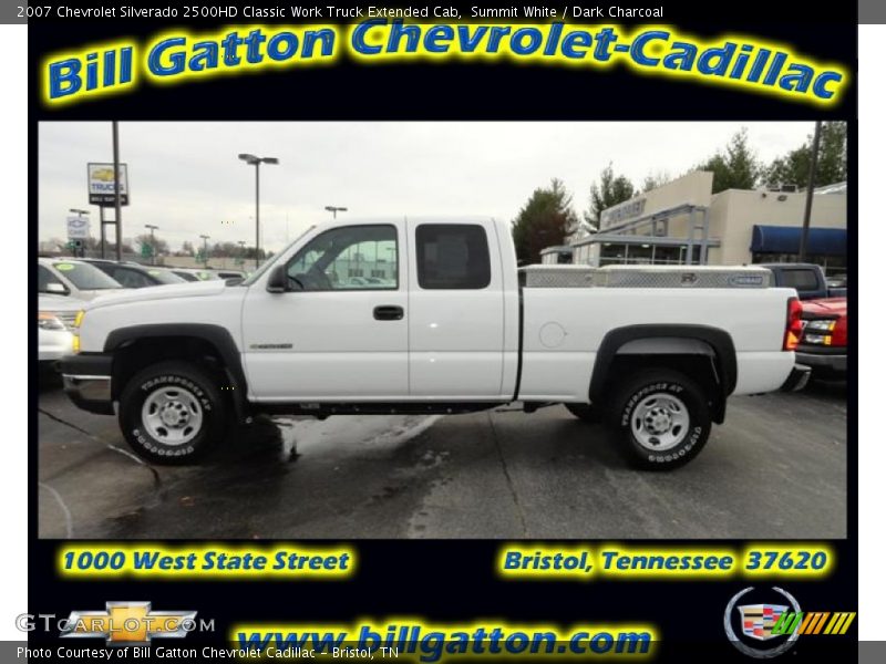 Summit White / Dark Charcoal 2007 Chevrolet Silverado 2500HD Classic Work Truck Extended Cab