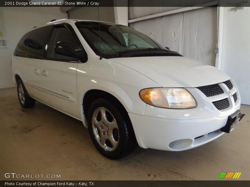 Stone White / Gray 2001 Dodge Grand Caravan ES