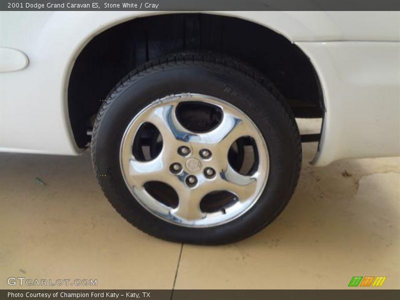 Stone White / Gray 2001 Dodge Grand Caravan ES