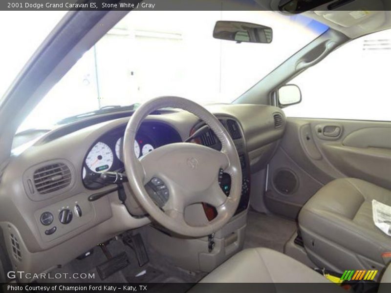 Stone White / Gray 2001 Dodge Grand Caravan ES