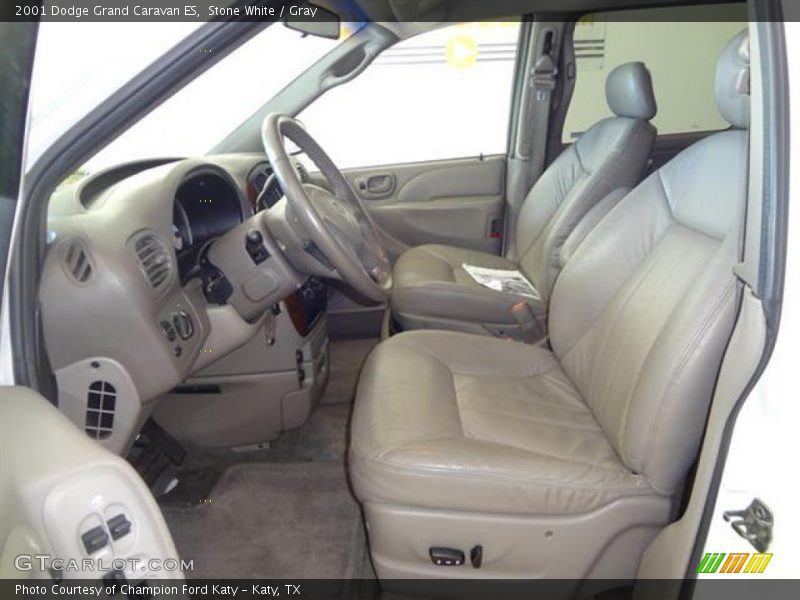 Stone White / Gray 2001 Dodge Grand Caravan ES