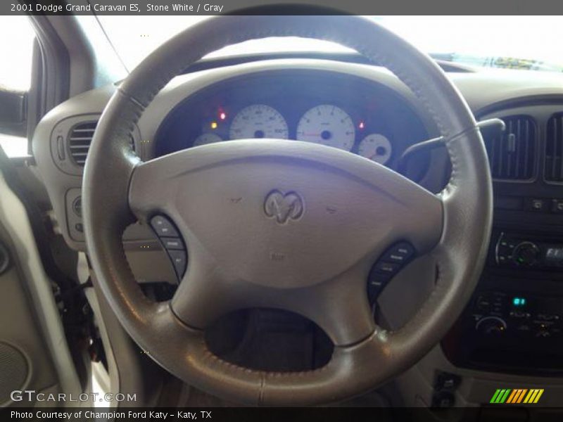 Stone White / Gray 2001 Dodge Grand Caravan ES