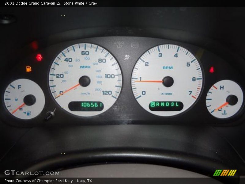 Stone White / Gray 2001 Dodge Grand Caravan ES