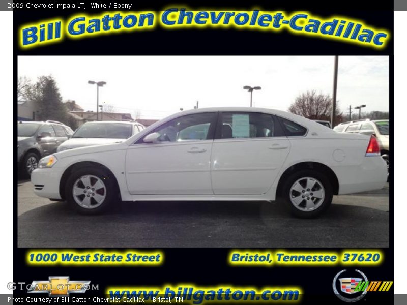 White / Ebony 2009 Chevrolet Impala LT