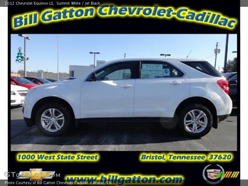Summit White / Jet Black 2012 Chevrolet Equinox LS