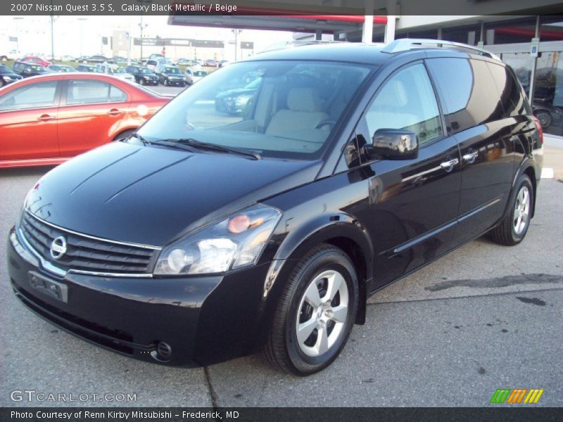 Galaxy Black Metallic / Beige 2007 Nissan Quest 3.5 S