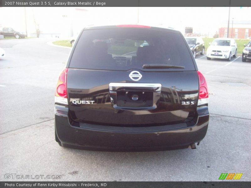 Galaxy Black Metallic / Beige 2007 Nissan Quest 3.5 S