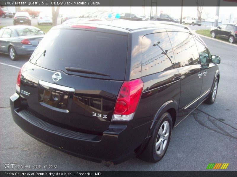 Galaxy Black Metallic / Beige 2007 Nissan Quest 3.5 S