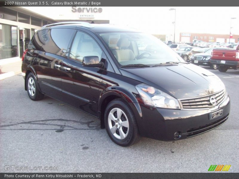 Galaxy Black Metallic / Beige 2007 Nissan Quest 3.5 S