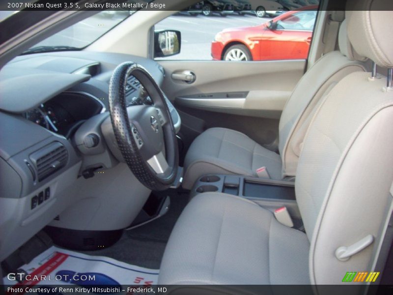 Galaxy Black Metallic / Beige 2007 Nissan Quest 3.5 S
