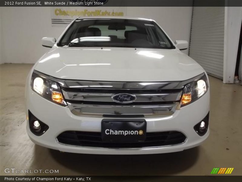 White Suede / Medium Light Stone 2012 Ford Fusion SE
