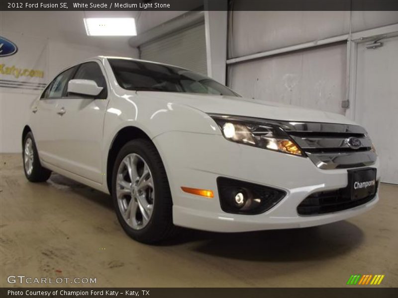 White Suede / Medium Light Stone 2012 Ford Fusion SE