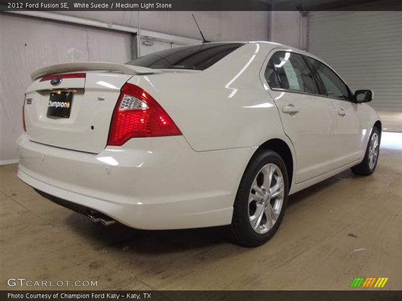White Suede / Medium Light Stone 2012 Ford Fusion SE