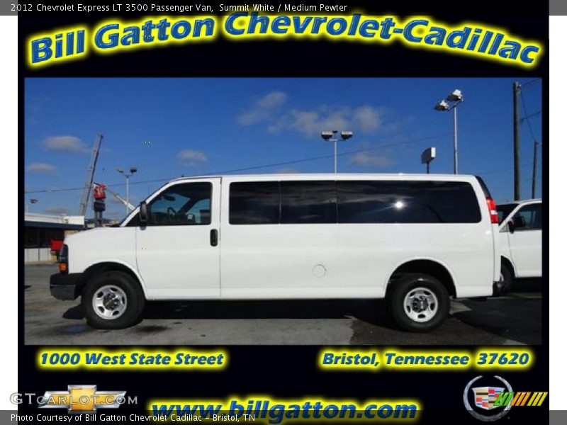 Summit White / Medium Pewter 2012 Chevrolet Express LT 3500 Passenger Van