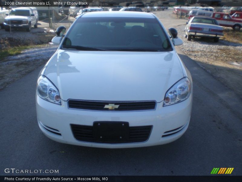 White / Ebony Black 2008 Chevrolet Impala LS