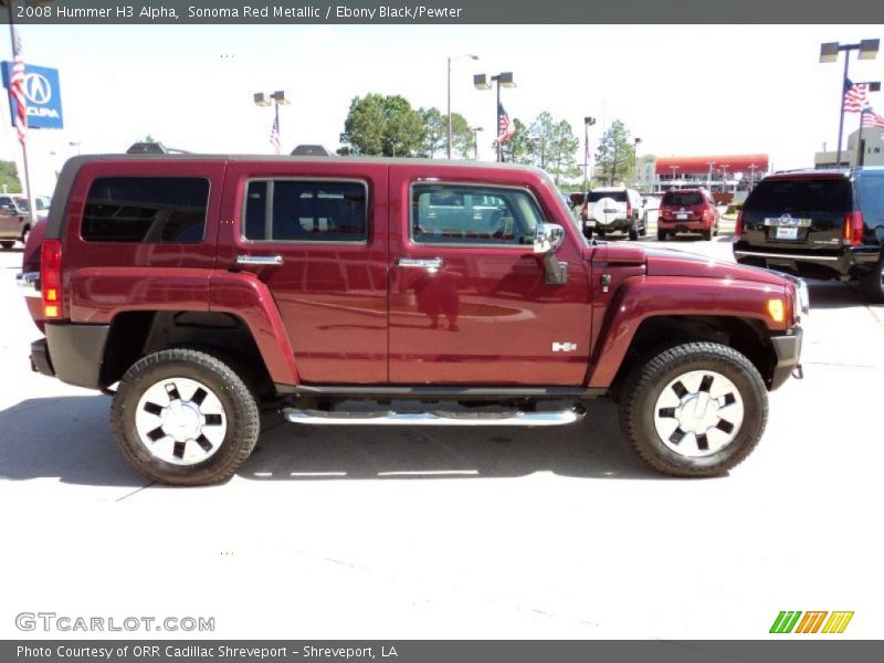 Sonoma Red Metallic / Ebony Black/Pewter 2008 Hummer H3 Alpha