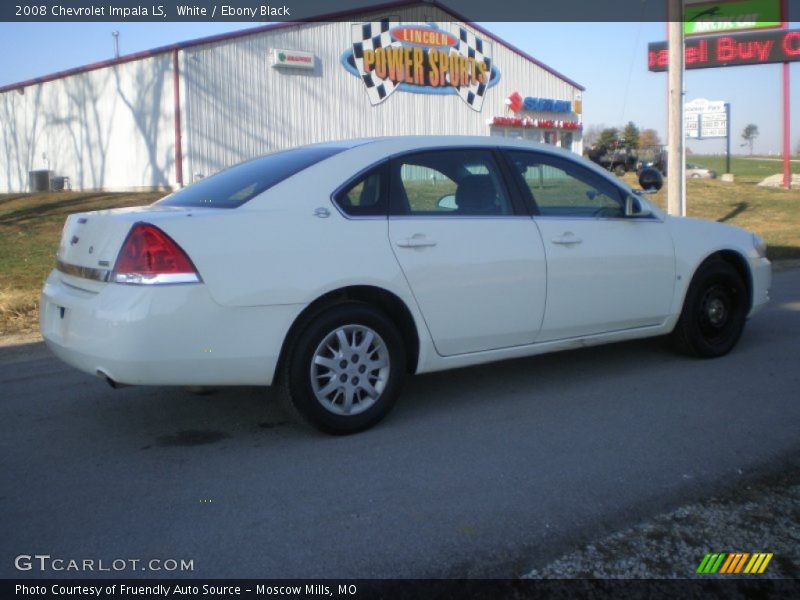 White / Ebony Black 2008 Chevrolet Impala LS